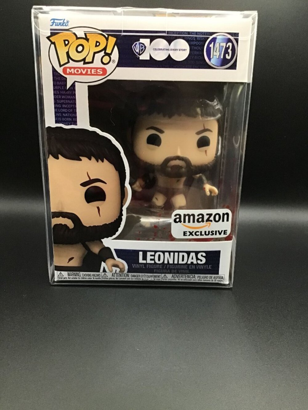 Funko Pop Movies 300 Leonidas Bloody Amazon Exclusive Vinyl Figure w/Protector